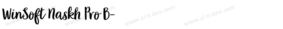 WinSoft Naskh Pro B字体转换